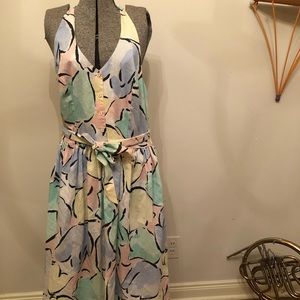 Vintage 1980s Pastel Halter Dress